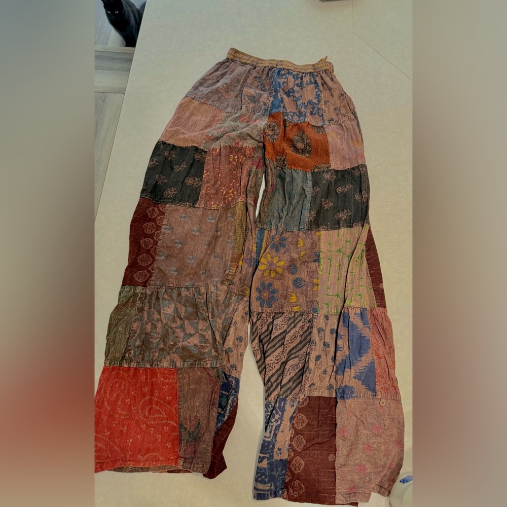 Little bazaar TALL Patchwork Wide Leg bohemian Pants